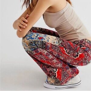 WE THE FREE - Free People Patchwork Pull On Corduroy Pants Size 26 Inseam 29”